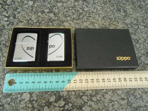 Genuine His and Hers Zippo lighters